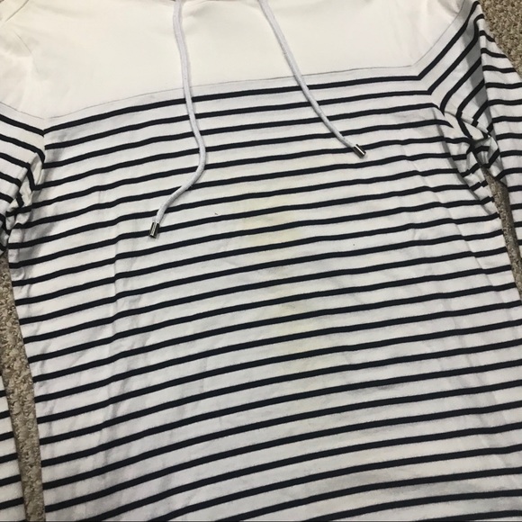 BASIC HOUSE Long Sleeve Striped Pull-On Hoodie - Picture 7 of 8